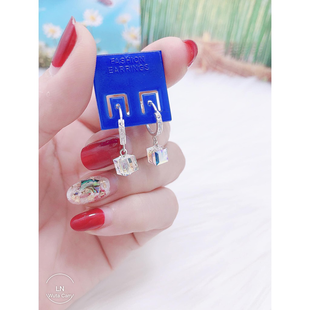 FREE SHIP HOA TAI TRÒN BẠC TA CHO NỮ CHẤT