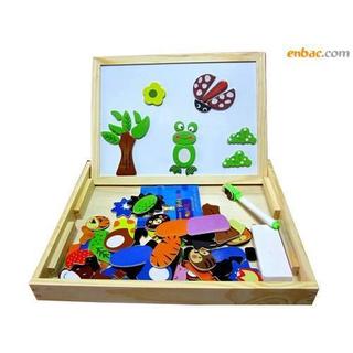 Bảng viết nam châm hai mặt kèm bộ ghép hình cho bé