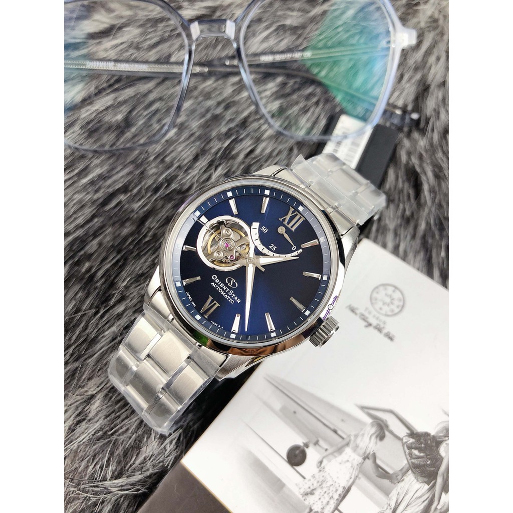 Đồng hồ nam Orient Star power reserve open heart RE-AT0001L00B