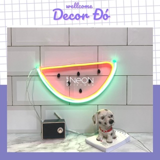 Đèn NeonSign Dưa Hấu | Kích Thước 25x14cm | Quà Tặng Trang Trí Cực Chất , Siêu Sáng & Tiết Kiệm Điện Với Led 12v |