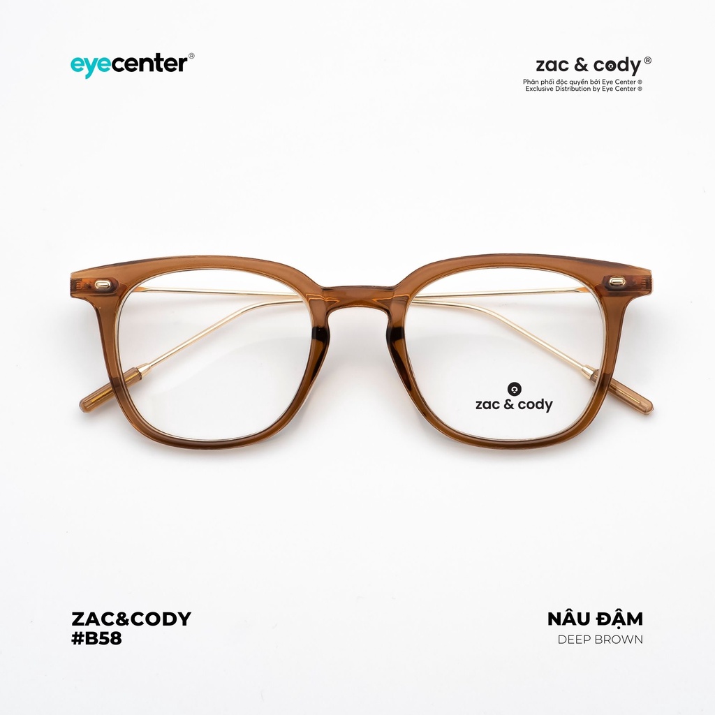 Gọng kính cận nữ chính hãng ZAC &amp; CODY B58S kim loại chống gỉ nhập khẩu by Eye Center Vietnam