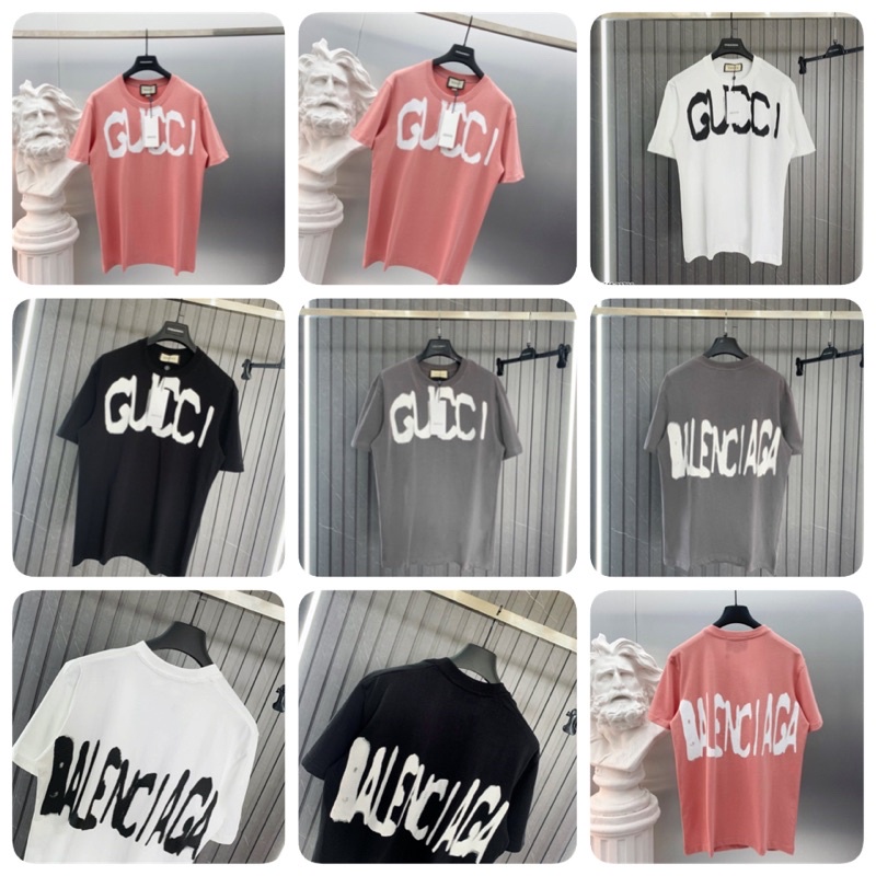 Áo Phông Nam GC Chữ In Cao Cấp - Áo Phông GC Balen Nam Nữ Vải Cotton Mát Mịn