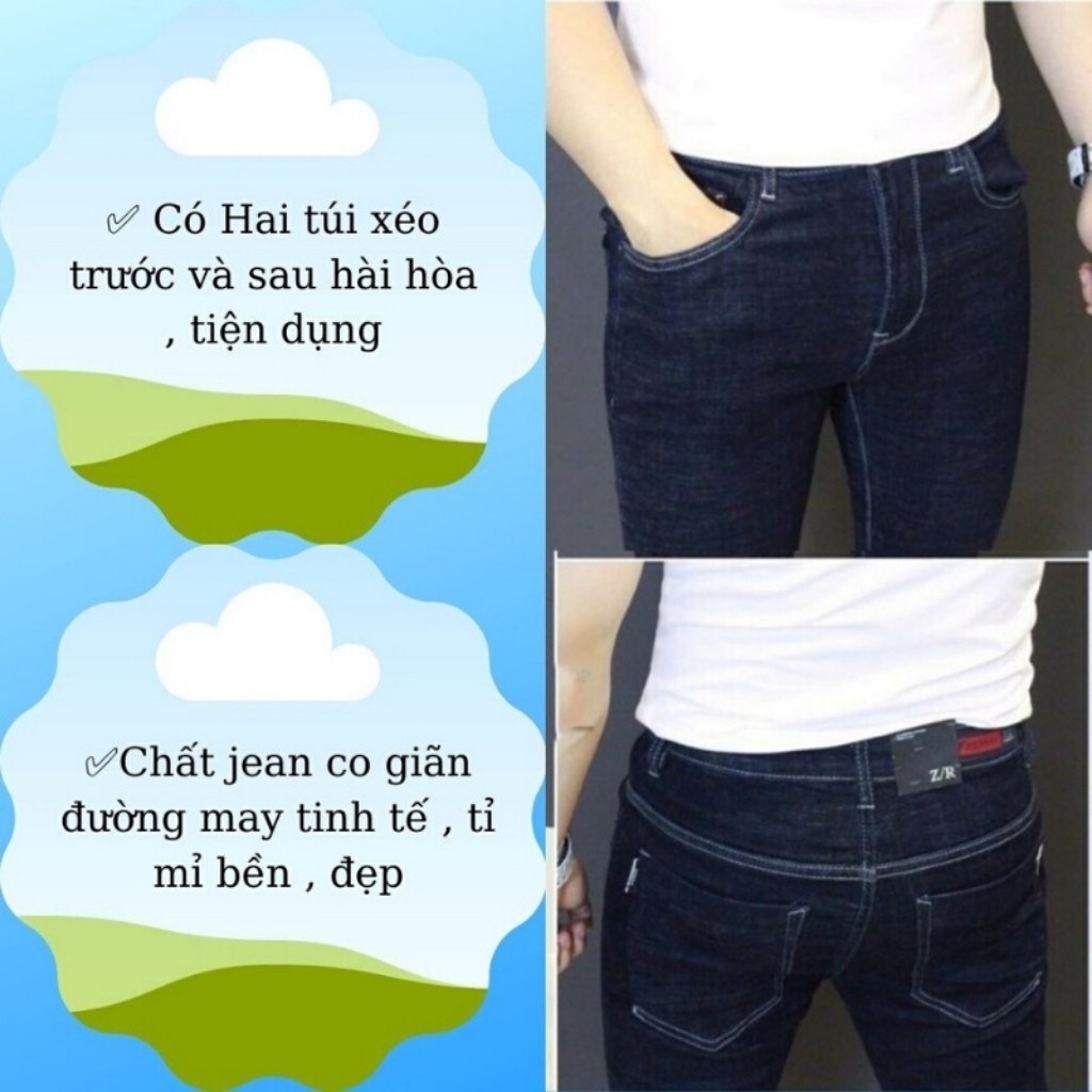 Quần Jean Nam Chất Bò VNXK AD05TG Xanh Trơn Cao Cấp Trẻ Trung Cá Tính (44-70KG) | BigBuy360 - bigbuy360.vn
