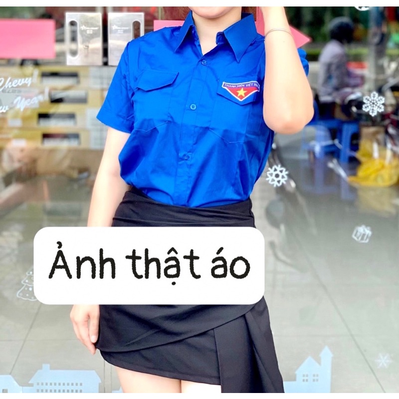 Áo sơ mi đoàn cộc tay vải pangrim