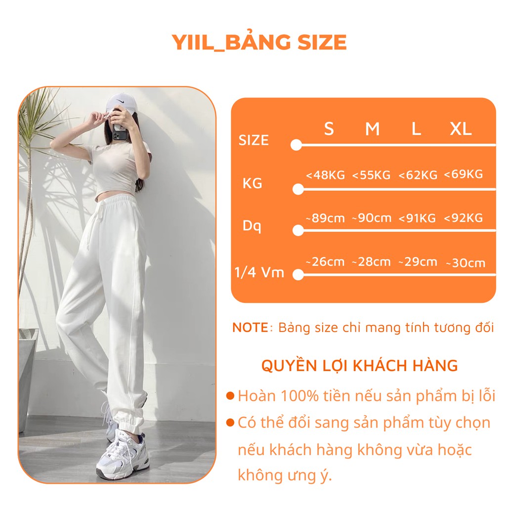 Quần jogger nhung tăm nữ bo chun ống rộng cao cấp, đủ size S đến XL - Quần boom nữ thể thao nhung tăm