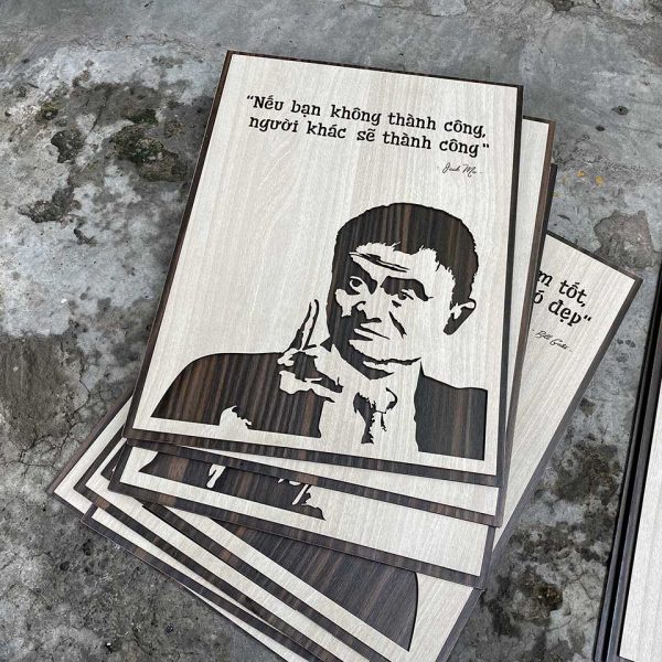 Tranh gỗ Decor tạo động lực Jack Ma “Nếu bạn không thành công, người khác sẽ thành công”