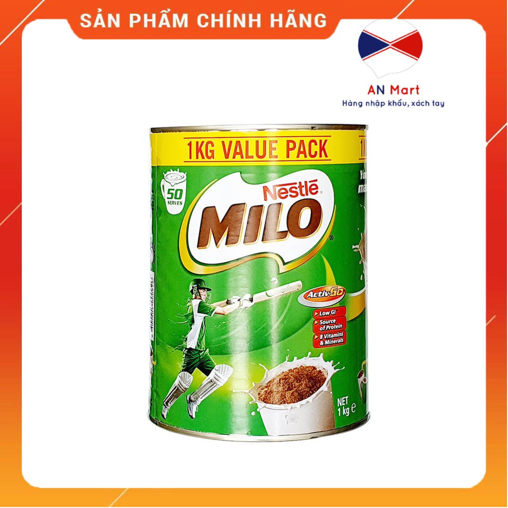 [Giá Gốc Date xa]_Sữa Milo Úc Nestle Chính Hãng - Hộp1kg Nhập Khẩu Úc Cho Bé Phát Triển Toàn Diện Thông Minh Khỏe Mạnh