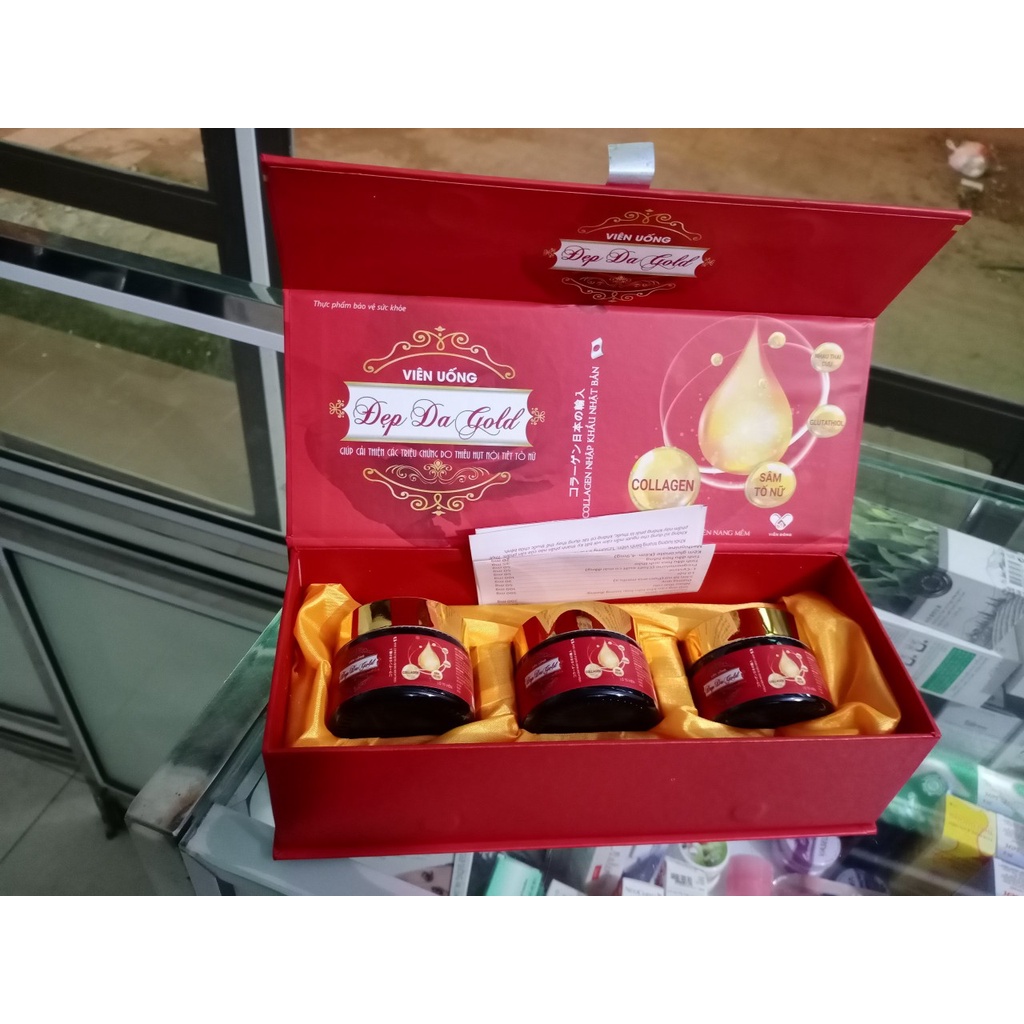 Viên uống Đẹp da GOLD 💥 HÀNG CHÍNH HÃNG 💥 Viên cân bằng nội tiết Gold Hộp 45 viên tạo hương thơm cơ thể