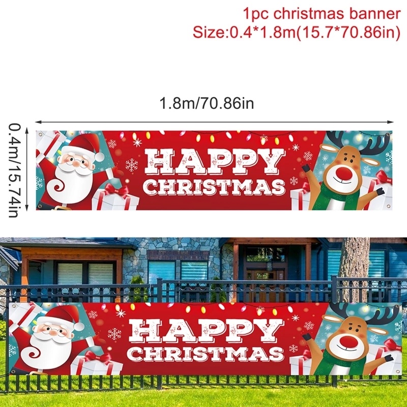 Cờ Treo Trang Trí Giáng Sinh 40 * 180cm