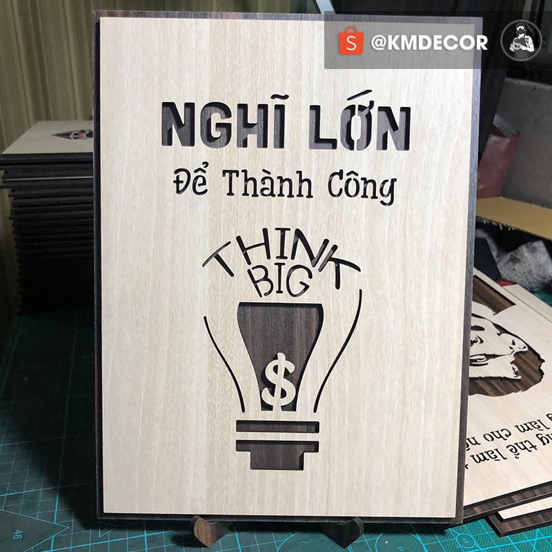 Mẫu tranh &quot;nghĩ lớn để thành công&quot; - Tranh tạo động lực treo tường trang trí văn phòng