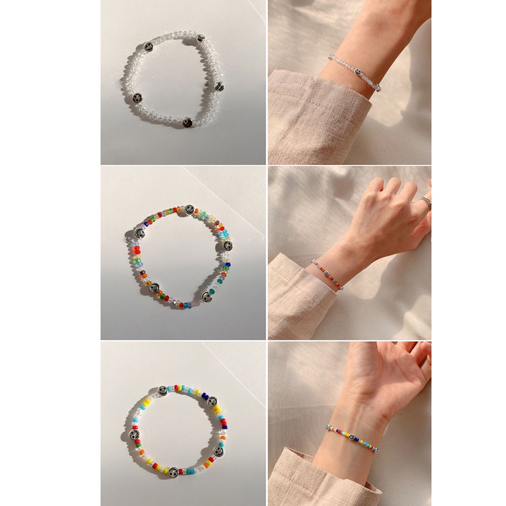 Hạt Cườm Nhiều Màu Sắc Hình Mặt Cười Dùng Làm Trang Sức DIY