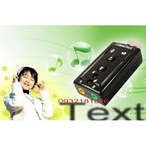 USB SOUND 7.1 KẾT NỐI CỔNG USB RA 2 JACK AUDIO ,MIC