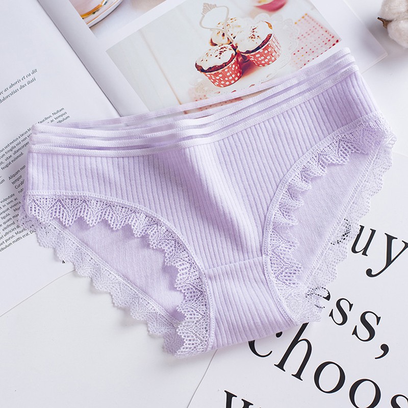 Quần lót nữ QN.09 chất thun viền ren đẹp cho chị em- ảnh shop chụp