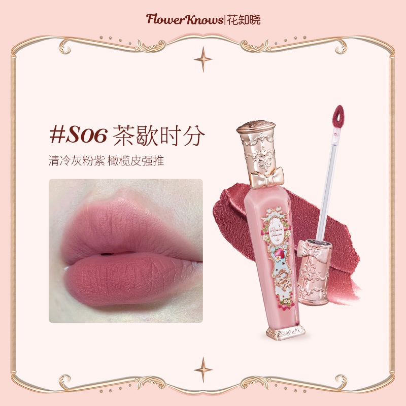Son Kem Lì Lâu Trôi 3.5ml Vỏ In Họa Tiết Hoa Và Dâu Tây Xinh Xắn