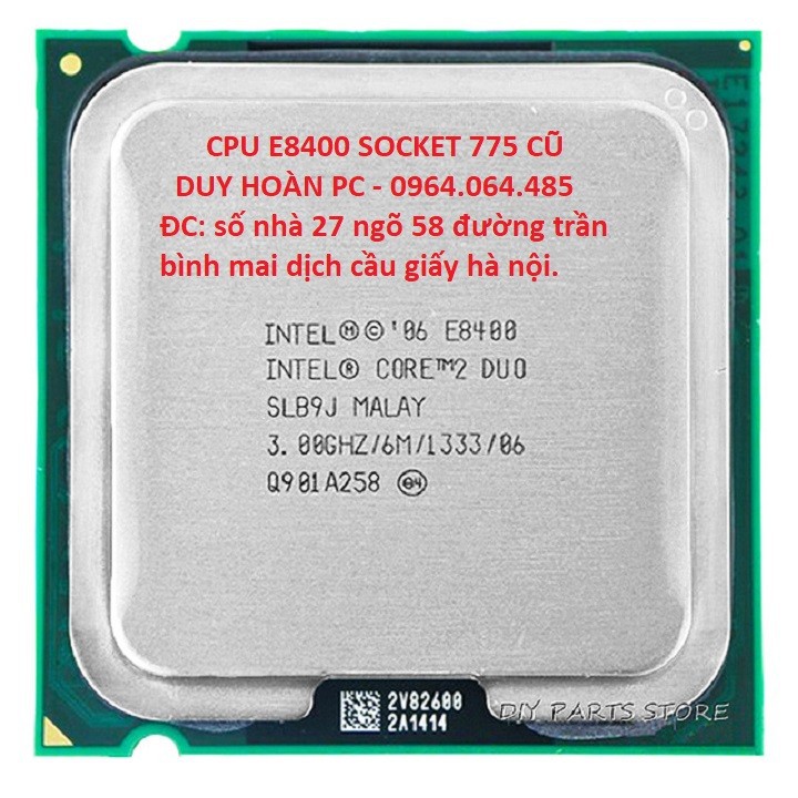Cpu Core 2 Duo E8400 Bộ Vi Xử Lý 3.0 Ghz + típ tản nhiệt | BigBuy360 - bigbuy360.vn
