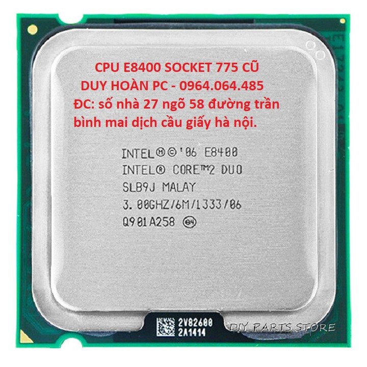 Cpu Core 2 Duo E8400 Bộ Vi Xử Lý 3.0 Ghz + típ tản nhiệt | BigBuy360 - bigbuy360.vn