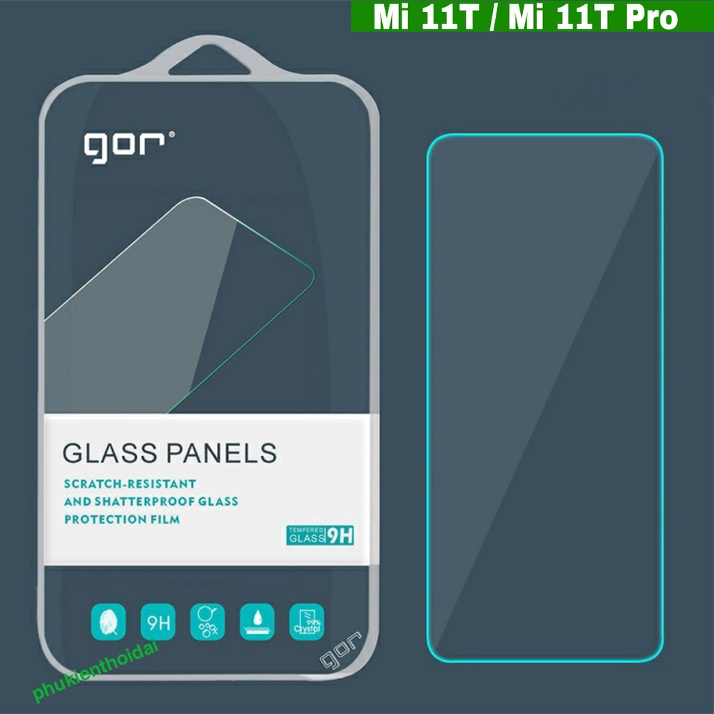 Kính cường lực Xiaomi Mi 11T / Mi 11T Pro hiệu GOR trong suốt chất đẹp dùng được mọi loại ốp ( tặng keo mép )