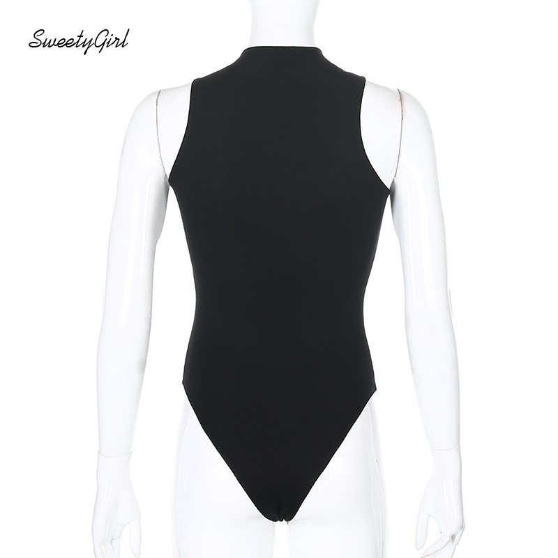 Áo liền quần cổ tròn không tay màu trơn thời trang dành cho nữ