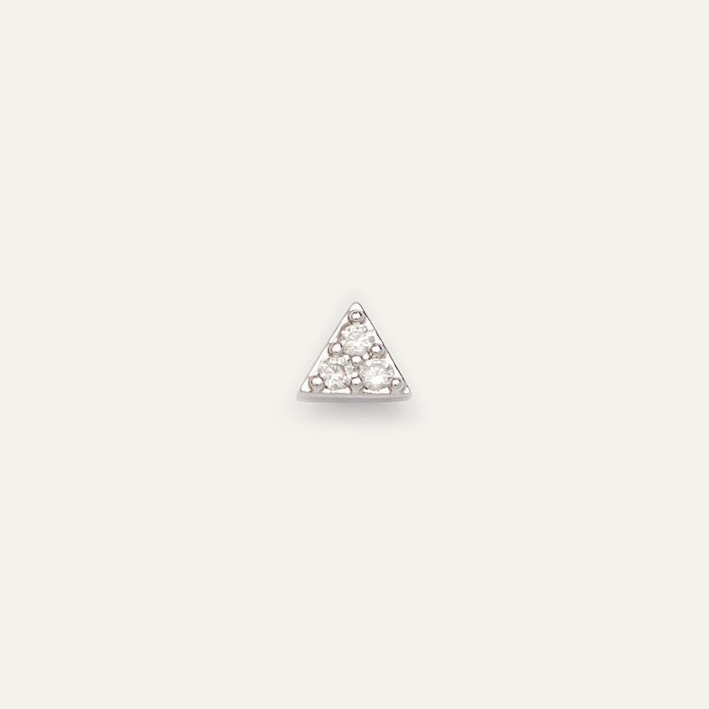 Khuyên tai đá Three Stones Diamond Stud