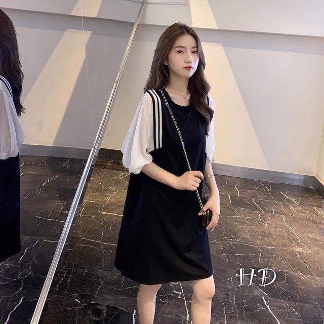 Váy bầu tay lỡchất cotton siêu mền, siêu mịnk xù, k bai đầm bầu mặc đi làm đi chơi đều đượcFree size 40~&lt;68 VB26