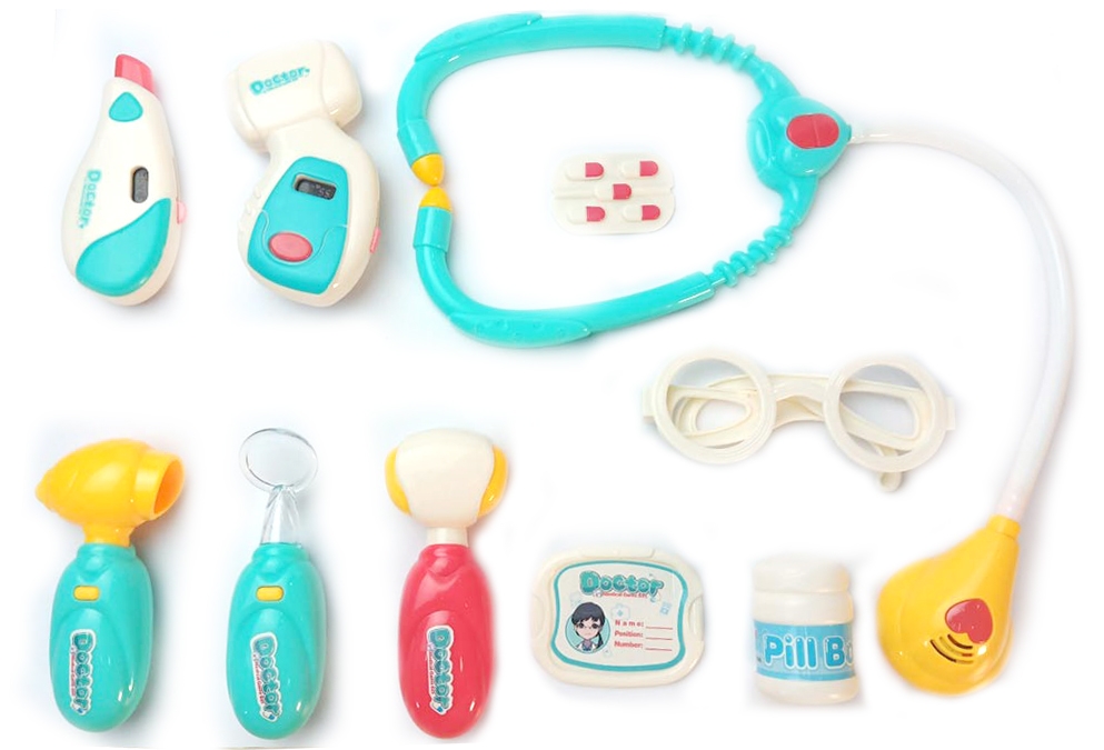 Bộ Đồ Chơi Bác Sĩ - Màu Xanh Có Đèn Và Âm Thanh Giả Lập DUKA - 660-67 - DUKA
