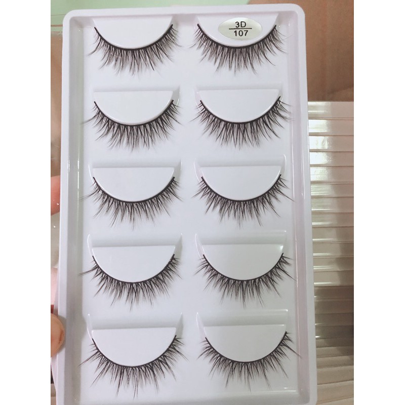Lông Mi Giả 5 đôi 107 Mỏng Nhẹ Tự Nhiên
