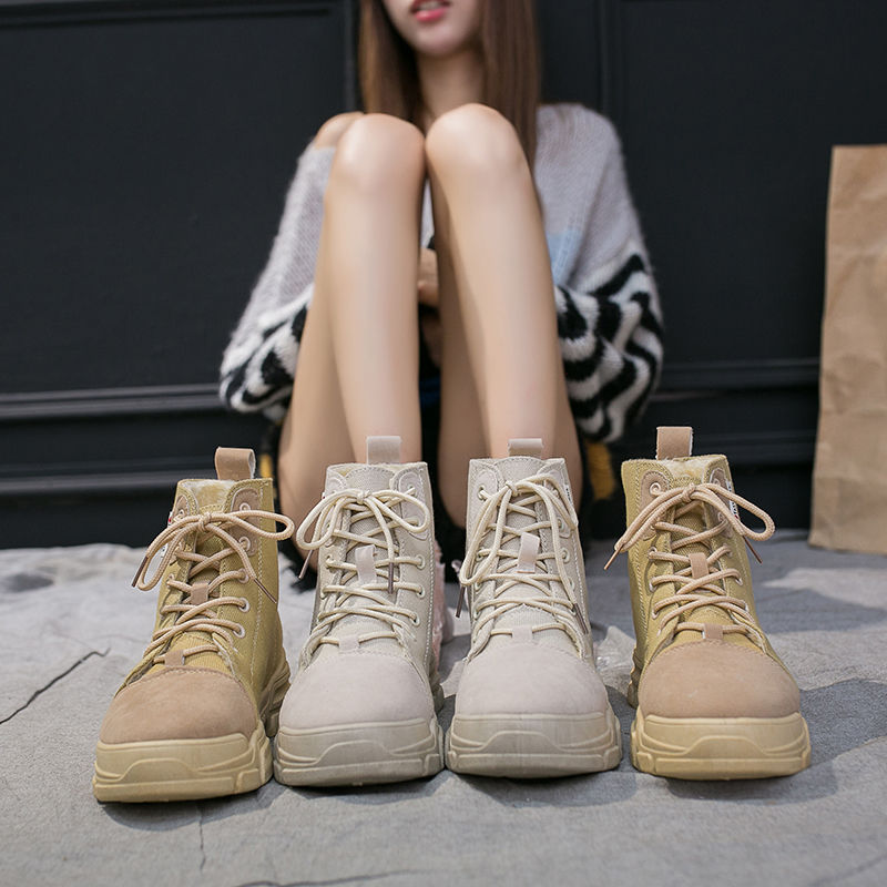 DR. MARTENS Giày Bốt Nữ Vải Canvas Cổ Cao Thời Trang Anh Quốc 2019