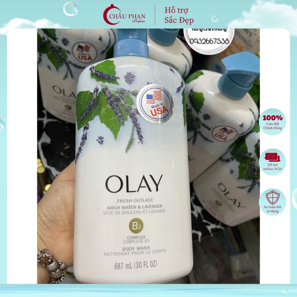 Sữa tắm Olay Fresh Outlast Body Wash 887ML ( Hàng Mới Về )