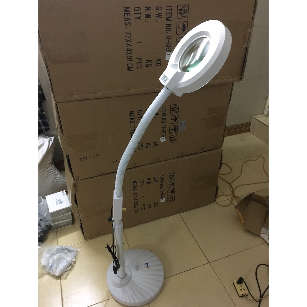 Đèn LED lúp kính 120 bóng chuyên soi nối mi, phun xăm, nặn mụn Spa, thẩm mỹ viện