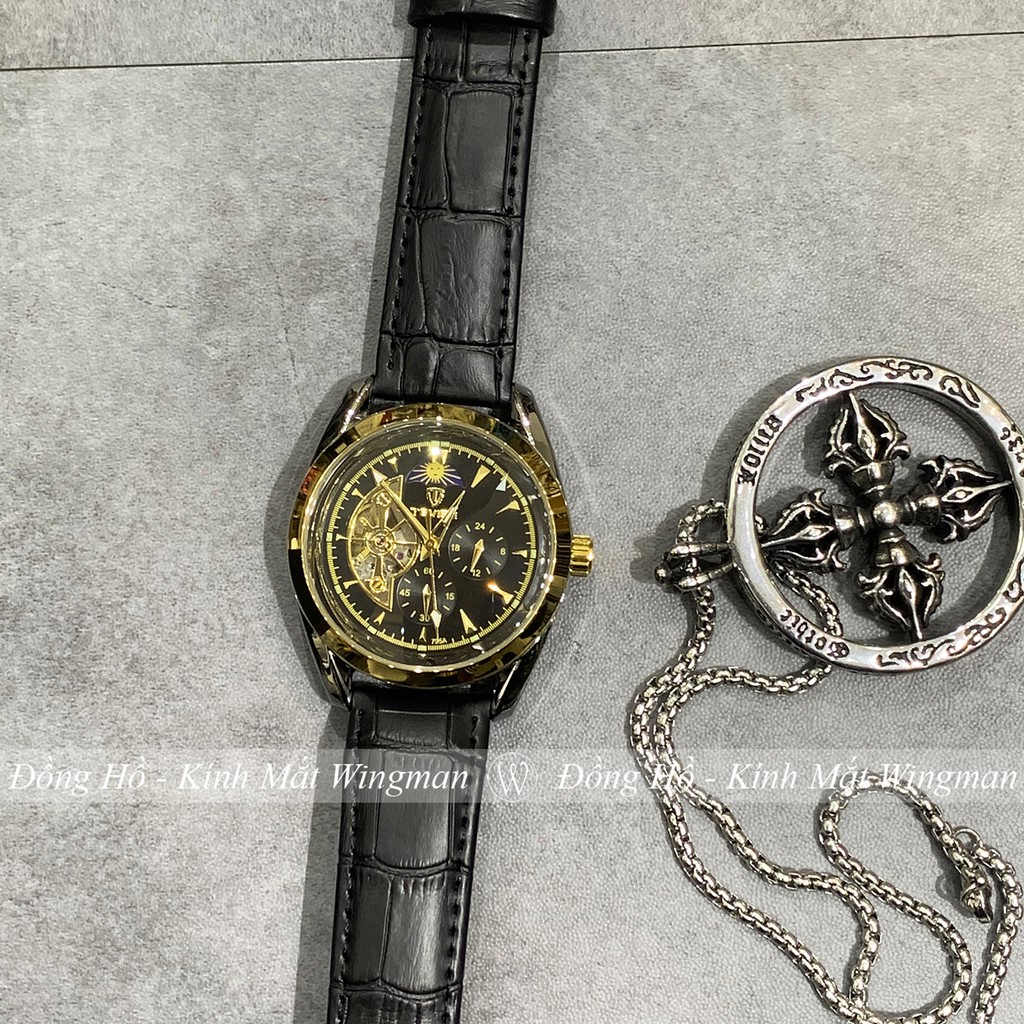 Đồng hồ cơ nam dây da cao cấp Tevise T795-1 full box, mặt kính sapphire chống xước, chống nước, bảo hành 03 năm | BigBuy360 - bigbuy360.vn