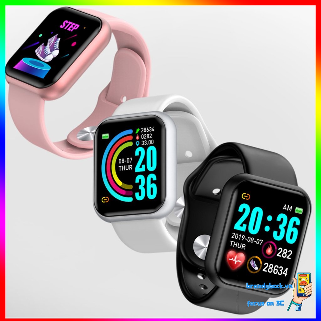 Đồng hồ đeo tay thông minh Y68 kết nối bluetooth hỗ trợ theo dõi sức khỏe chống thấm nước đa năng