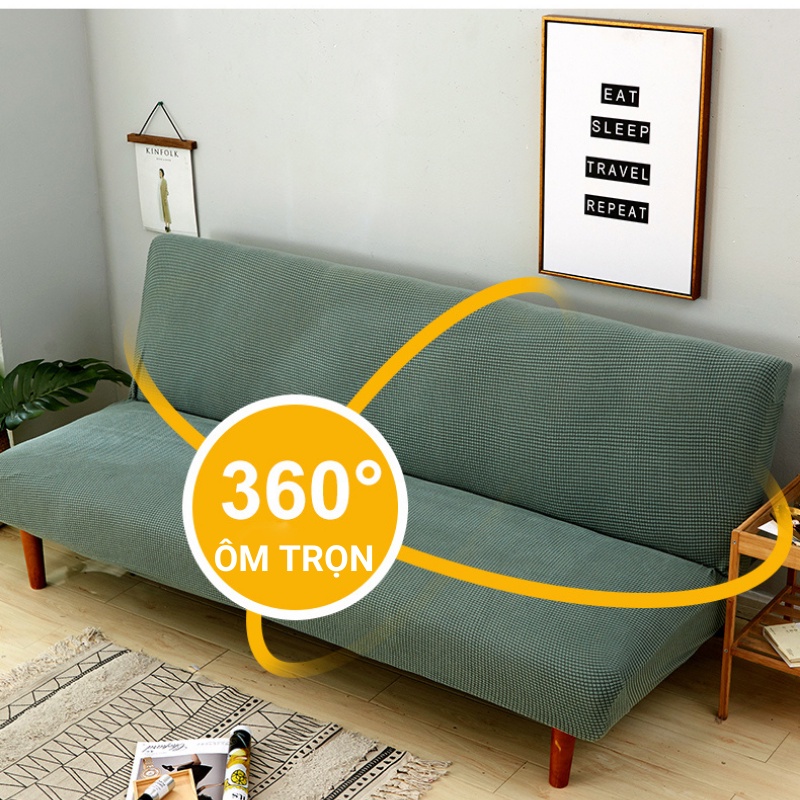 Vỏ bọc sofa bed 160-190cm vải nỉ nhung dày dặn mềm mại