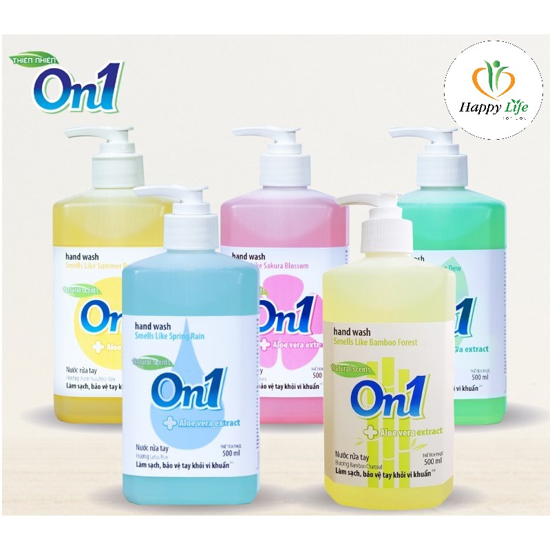 Nước rửa tay tạo bọt, xà phòng rửa tay, gel rửa tay On1 500ml, làm sạch diệt khuẩn - Happy Life 4U