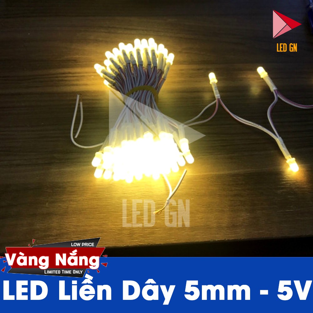 LED Liền Dây 5mm - Đủ Màu - 5V DC