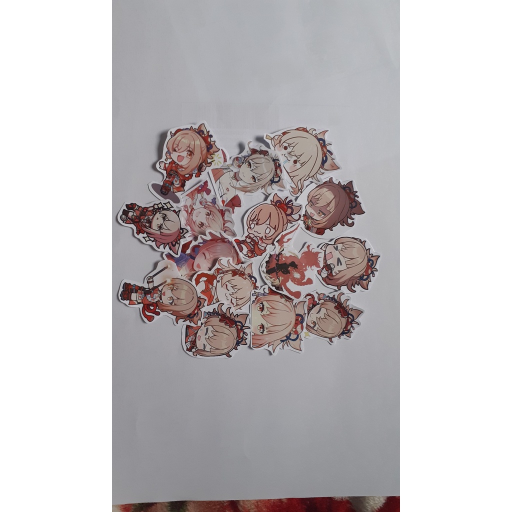 Set 10/15 Sticker Yoimiya hình dán trang trí mũ bảo hiểm, vali, điện thoại, laptop...siêu đẹp