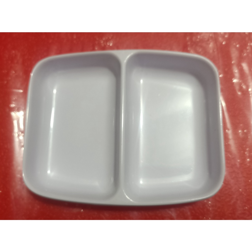 [KHO SỈ] Đĩa chấm nhựa phíp 2 ngăn trắng