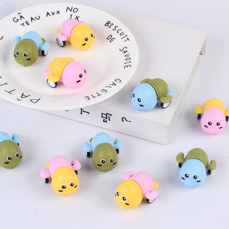 [ Rẻ Vô Địch ] Đồ Chơi Con Rùa Mini  Chạy Cót, Xe Vịt Hoạt Hình Chạy Cót Cho Bé.