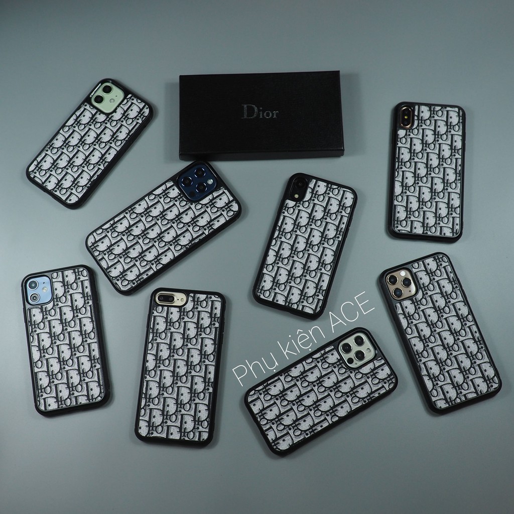 Ốp da Canvas Logo DIOR  IP 12,12 pro,11 Promax ,11,11pro, XSMax, Xr ,7 Plus,8 Plus rẻ đẹp