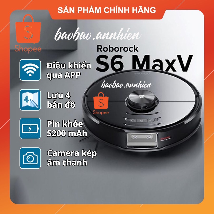 Robot hút bụi lau nhà xiaomi roborock S6 MaxV (Gen 3) Phiên bản quốc tế