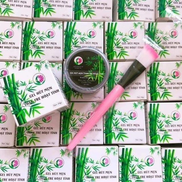 Combo Gel lột mụn than tre hoạt tính Lê Thanh, keo dùng lột mụn đầu đen và mụn cám