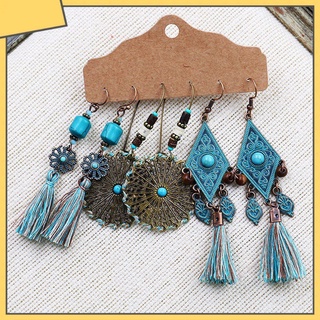 Set 3 đôi bông tai phong cách boho
