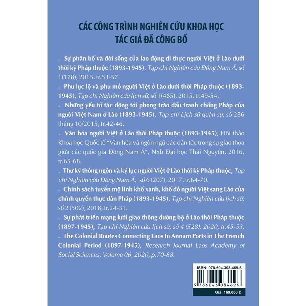 Sách Quá Trình Di Cư Và Hoạt Động Chính Trị - Xã Hội Của Người Việt Ở Lào (1893-1945)