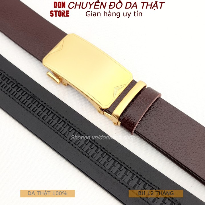 [HOT] Thắt Lưng Nam Leather325 Vàng Sang Trọng 100% Da Bò Thật Nguyên Miếng - Khóa Kẹp Rút Chống Trượt Cao Cấp