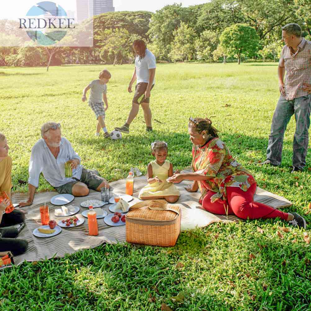 Giỏ Đựng Thức Ăn Bằng Sợi Đay Di Động Cho Hoạt Động Cắm Trại Ngoà