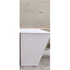 (35x27cm) Chậu nhựa trồng cây kiểu vuông cao gân sọc ,ảnh thật, hàng đẹp như hình