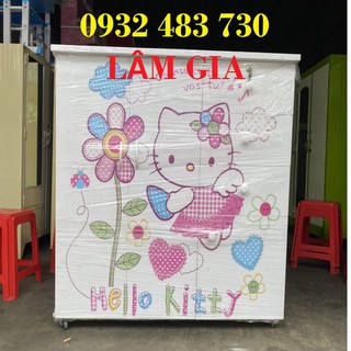 [Mã LIFEBKA5 giảm 10% tối đa 1 Triệu đơn 500k] Tủ nhựa đài loan in 3D kitty màu trắng siêu đẹp tại Thủ đức HCM