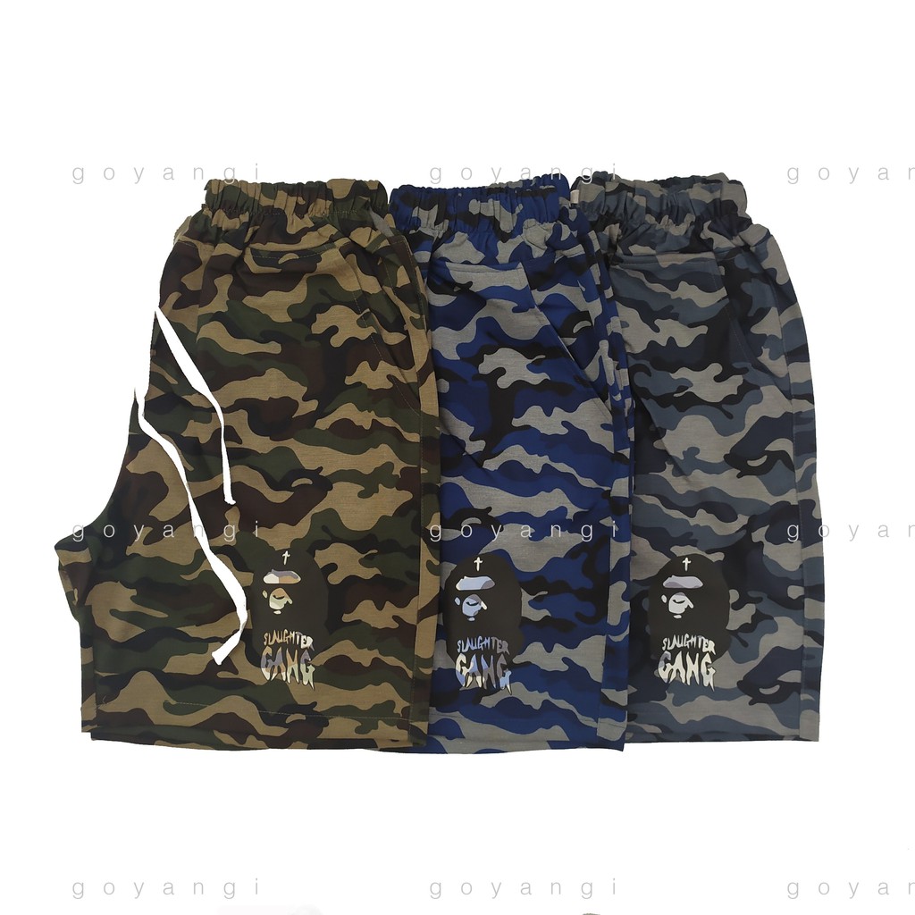 Quần short Bape camo có 3 màu cho cả nam và nữ