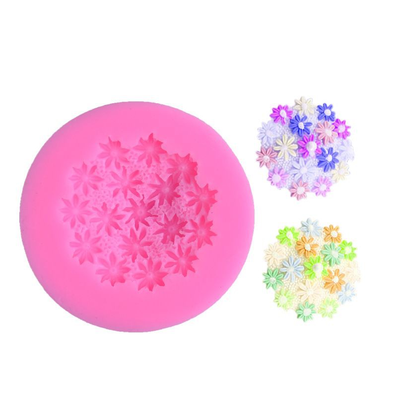 Khuôn silicon 4D chùm hoa nhí 4cm