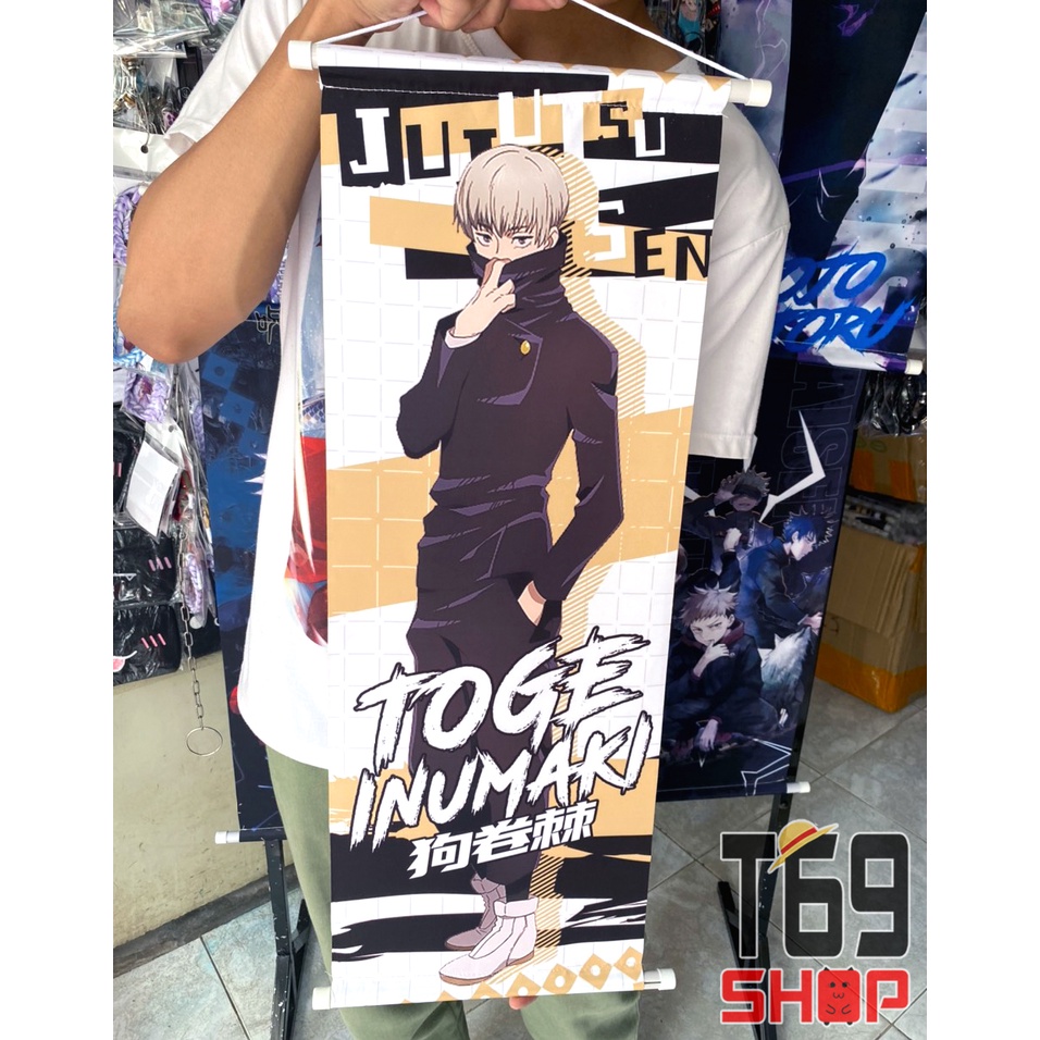 Poster vải, tranh treo vải cao cấp anime Jujutsu Kaisen
