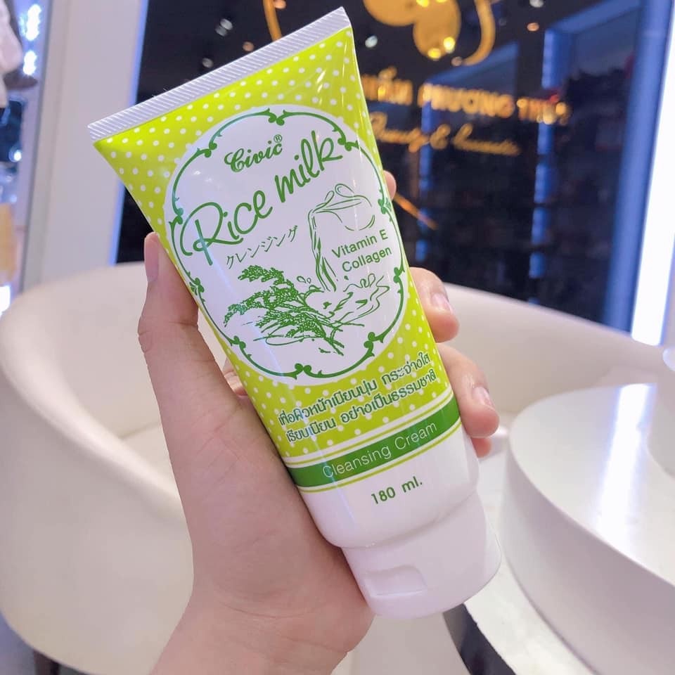 Sữa Rửa Mặt Kiềm Dầu & Dữơng Trắng Da Từ Sữa Gạo Civic Rice Milk Cleansing Cream 180ml
